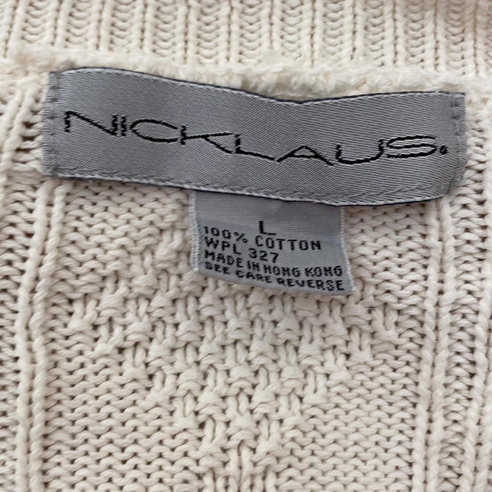 Spectacular JACK NICKLAUS V-Neck UNISEX Ivory Sweater ⛳️ - Picture 4 of 8